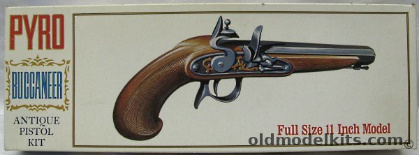 Pyro 1/1 Buccaneer Antique Pistol - American circa 1787 Lancaster Pennsylvania - with Wall-Shelf Display Rack, G201-200 plastic model kit
